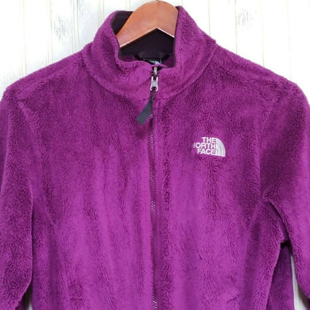 The North Face Fleece Jacket Womens Medium Purple Full Zip Plush Cozy Warm
